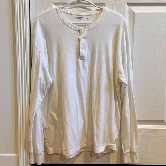 Abercrombie White Long Sleeve Shirt - Men's Medium - Picture 1 of 2